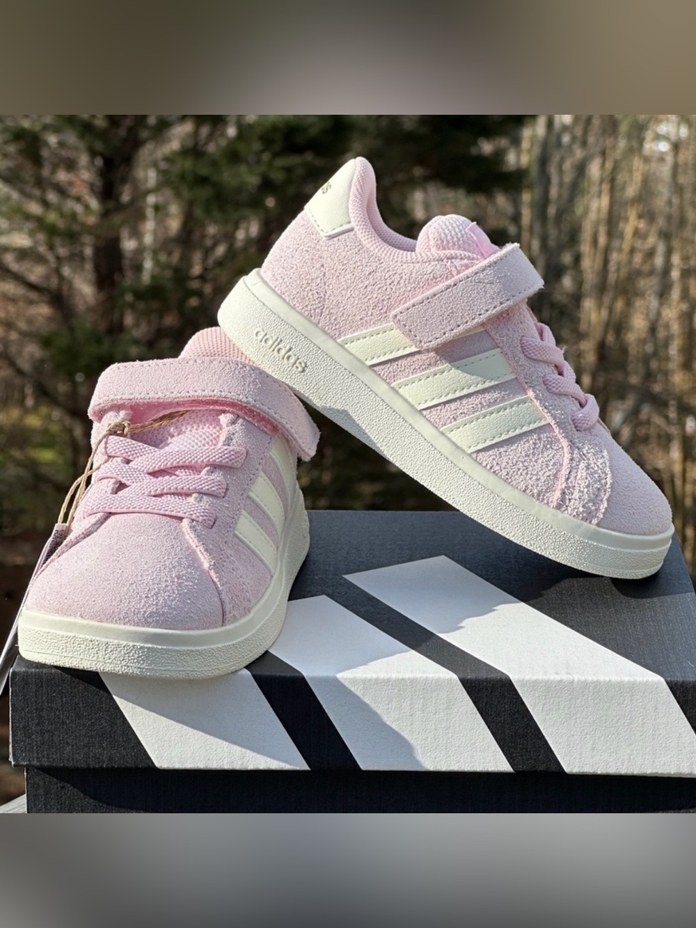 Adidas Grand Court Little Kids Toddler Casual Sneakers 10C Pink Youth NEW